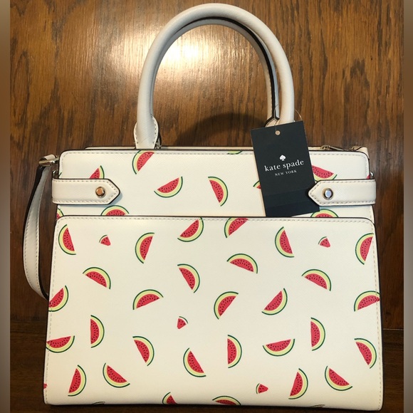 NWT-Kate Spade-SET-Staci-Watermelon Party-Medium Satchel & Large Zip Wallet-$628 - Picture 3 of 16